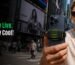 Filming on a city street with a battery-powered ZEAPON phone cooler